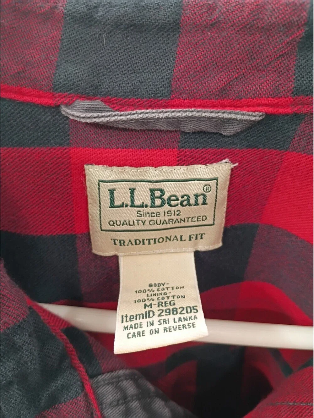L.L. Bean Men's Flannel Lined Shirt Mens Medium Black Button-Up Shacket Workwear